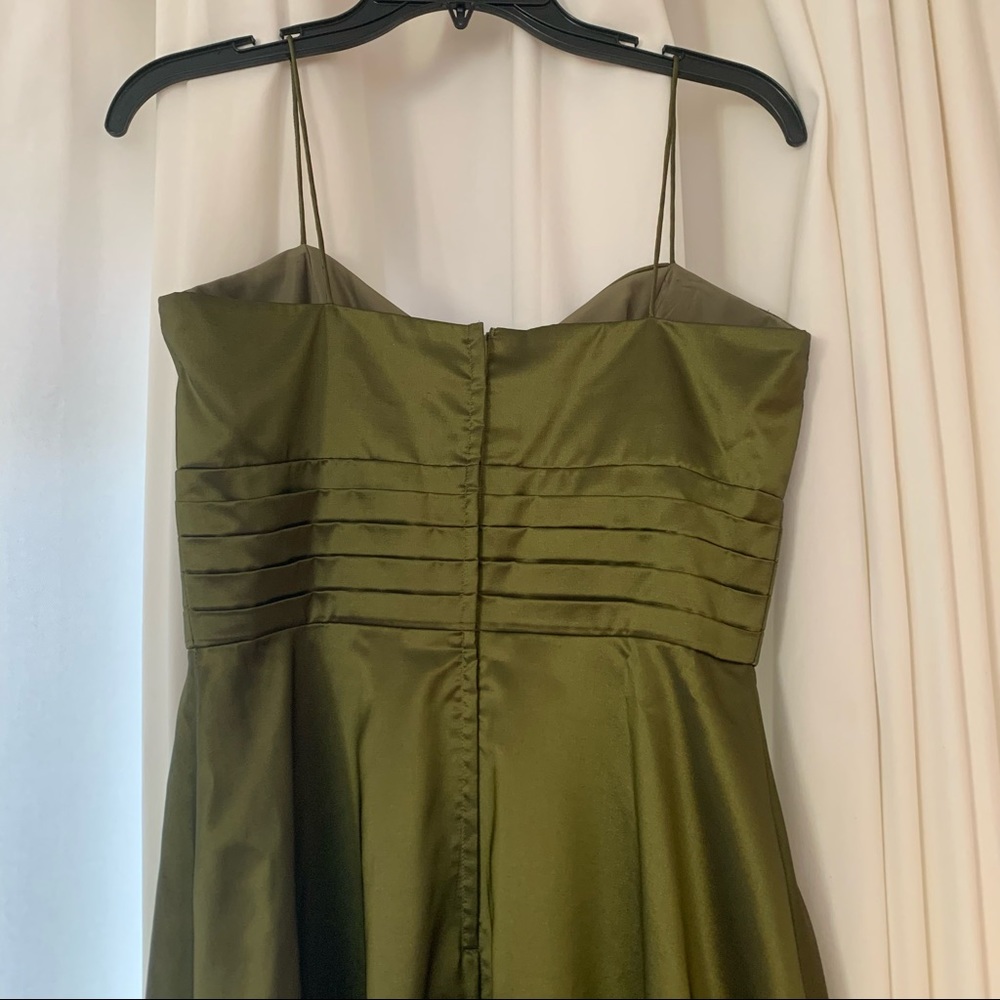 Alfred Angelo Green Floor Length Taffeta Evening Gown Size 8 - Picture 7 of 16